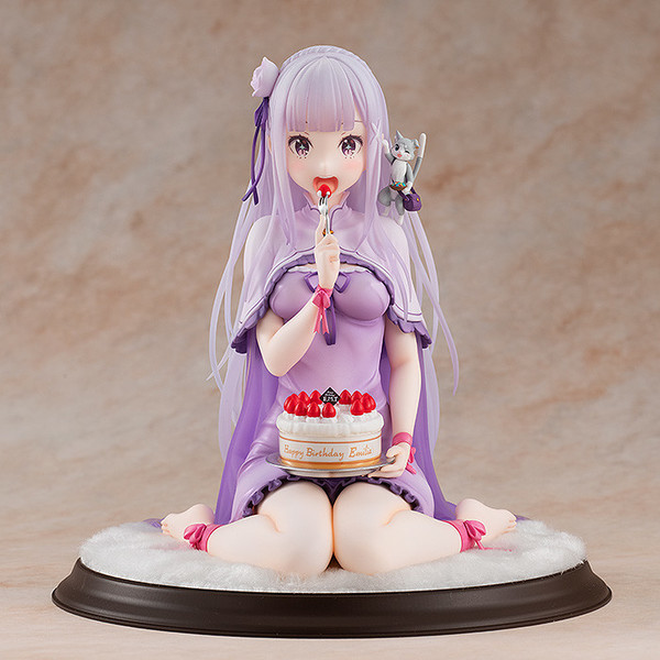 Emilia, Puck (Birthday Cake), Re:Zero Kara Hajimeru Isekai Seikatsu, Kadokawa, Good Smile Company, Pre-Painted, 1/7, 4935228278954